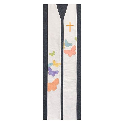White Clergy Stole Easter Clergy Stole Carrot Top Studio Clergy