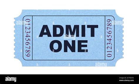 Admit One Ticket Stock Photo Alamy