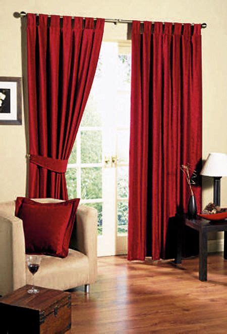 Fantastic Red And Black Living Room Curtains Real Linen