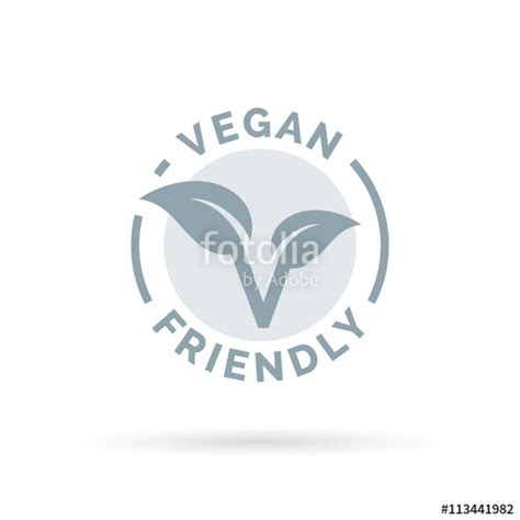 Vektor Vegan Friendly Icon Design Vegan Concept Sign Vegan Leaf