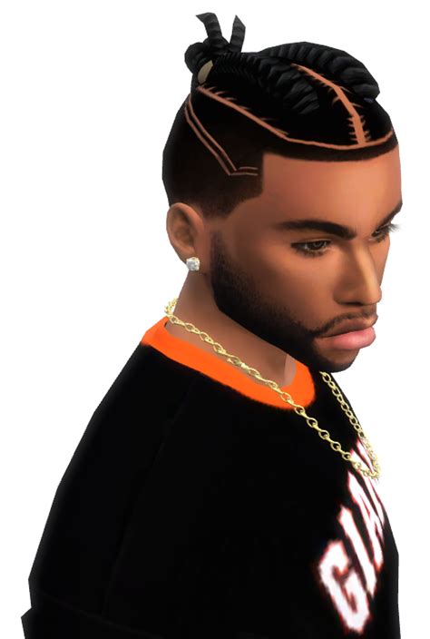 Xxblacksims Braided Man Bun Sims Hair Sims 4 Hair Male Sims 4 Black