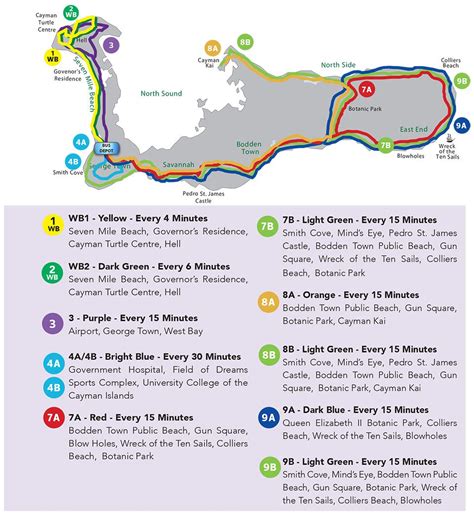 Grand Cayman Island Tourist Map