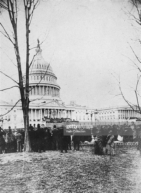 President Abraham Lincolns Second Inauguration Ceremony Outside The