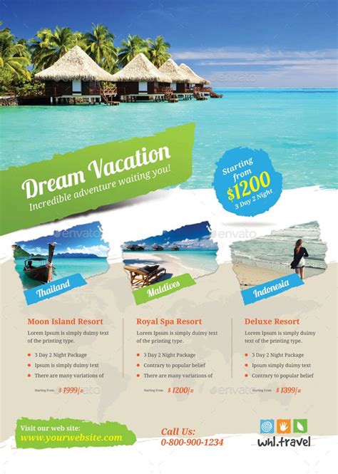 Holiday Travel And Vacation Flyer Travel Brochure Design Travel Poster