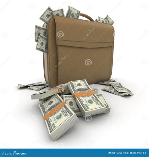 Briefcase With Lots Of Cash Dollar Stock Illustration Illustration