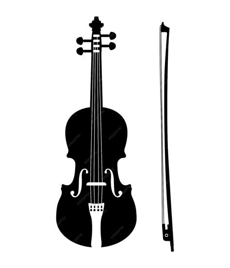 Premium Vector Violin Silhouette Fiddle Musical Instrument Vector