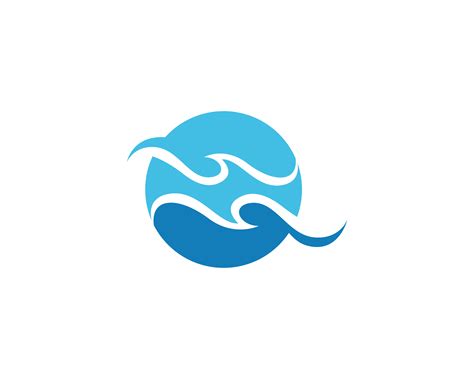 Water Wave Symbol And Icon Logo Template 607112 Vector Art At Vecteezy