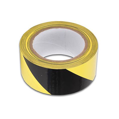 It is 1,000 feet long, lightweight, economical, and can be tied, stapled or nailed into place. Hazard Warning Tape Black/Yellow 48mm x 50M - Vantage Tools