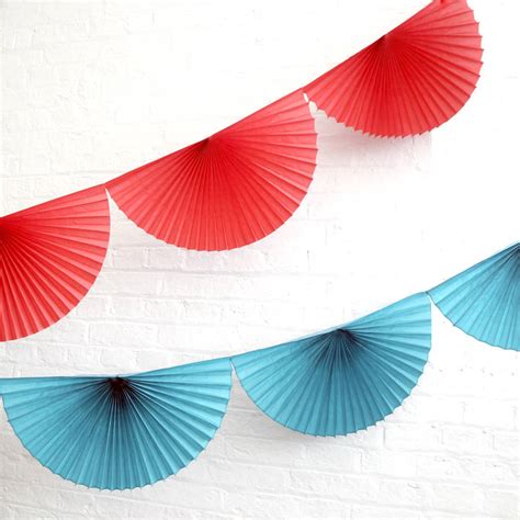 Christmas Paper Fan Garland Bunting Decoration By Peach Blossom