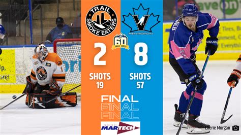 recap smoke eaters downed by vees in penticton trail smoke eaters
