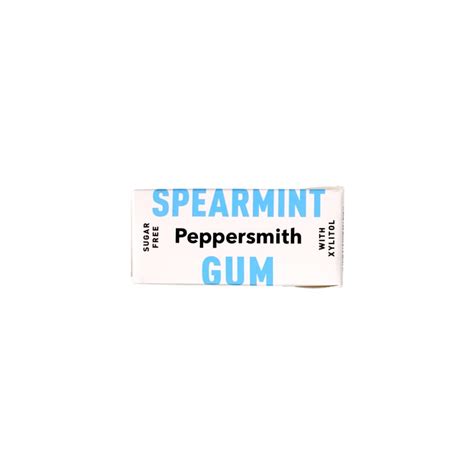 Natural Spearmint Chewing Gum Vegan 15g Peppersmith Anlarshop