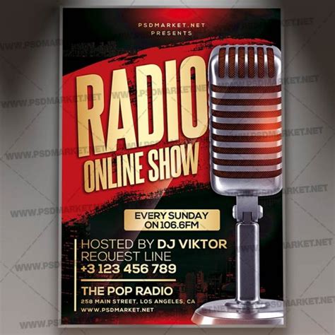 Download Online Radio Show Template Flyer Psd Psdmarket