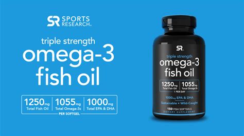 Sports Research Triple Strength Omega 3 Fish Oil 150 Fish Softgels