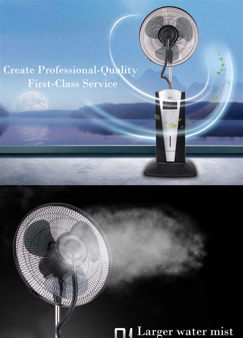 16 Inch Industrial Water Mist Stand Fan With Remote Control China