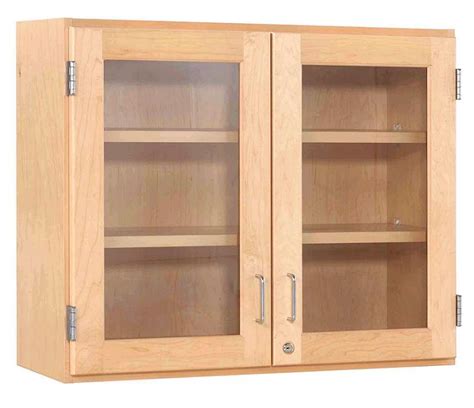 Diversified Woodcrafts Maple Double Door Wall Cabinet 30 W Glass