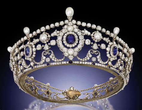 The Portland Antique Sapphire Diamond And Natural Pearl Tiara Christies