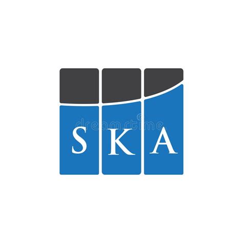 Ska Letter Logo Design On Black Backgroundska Creative Initials Letter