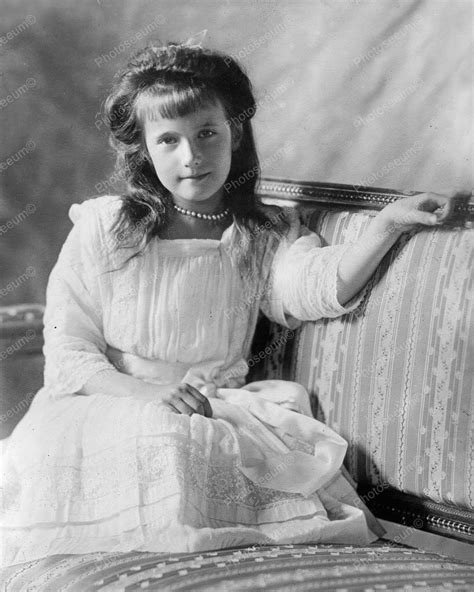 Pretty Young Russian Girl Portrait 8x10 Reprint Of Old Photo Anastasia Romanov Tatiana Romanov