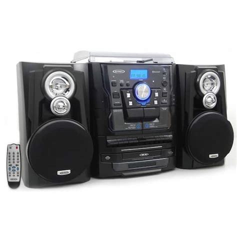 Jensen Bluetooth 3 Speed Stereo Turntable Music System With 3cd Changer
