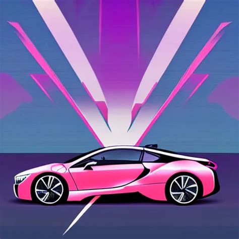 A Synthwave Poster With Bmw I 8 Stable Diffusion Openart