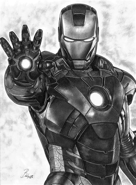 Iron Man Color Pencil Drawing Ironman Color Pencil Drawing By
