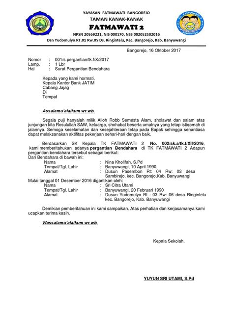Badan eksekutif mahasiswa (bem) stit al urwatul wutsqo jombang. Contoh Surat Pergantian Pengurus Organisasi - Aneka Macam ...