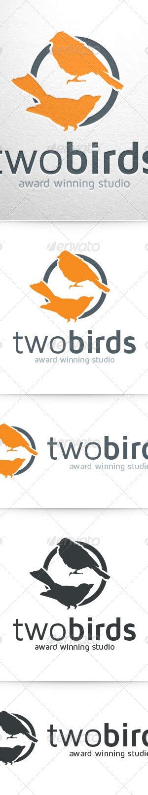 Two Birds Logo Template By Liveatthebbq Graphicriver