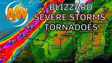 Strong Tornadoes Threaten The South And Midwest Blizzard Conditions