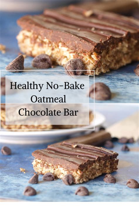 Line an 8x8 baking dish with parchment paper. Healthy No-Bake Oatmeal Chocolate Bars | Recipe ...