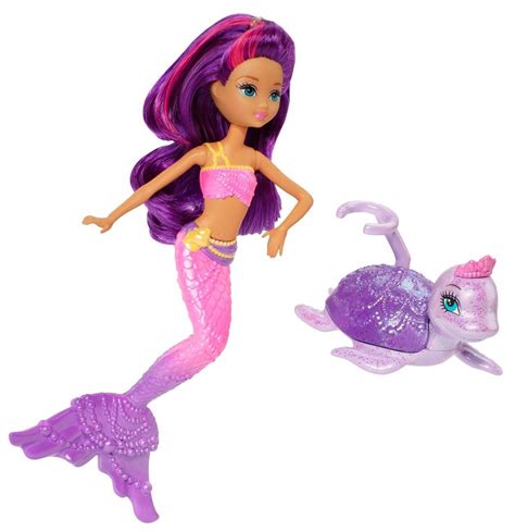 barbie the pearl princess mermaid doll with sea turtle toys and games mermaid