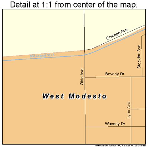West Modesto California Street Map 0684578
