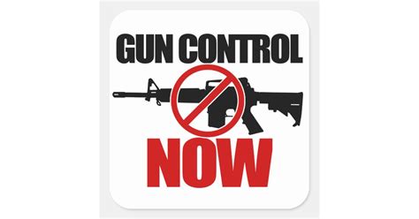 Gun Control Now Square Sticker Zazzle