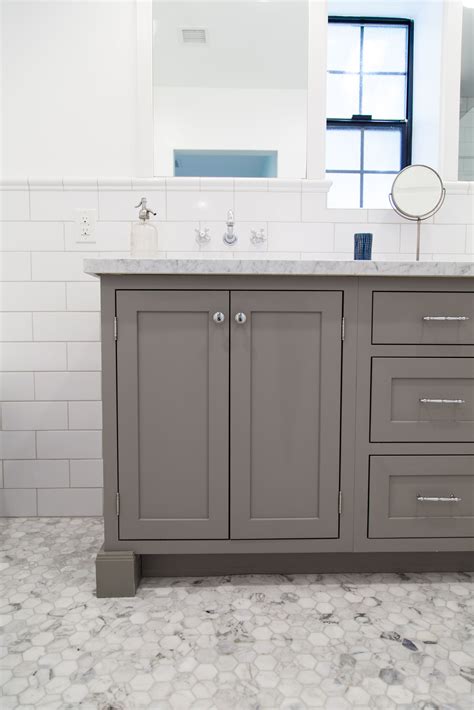 Grey Shaker Style Vanity With Inset Doors By Rafterhouse Bathroom