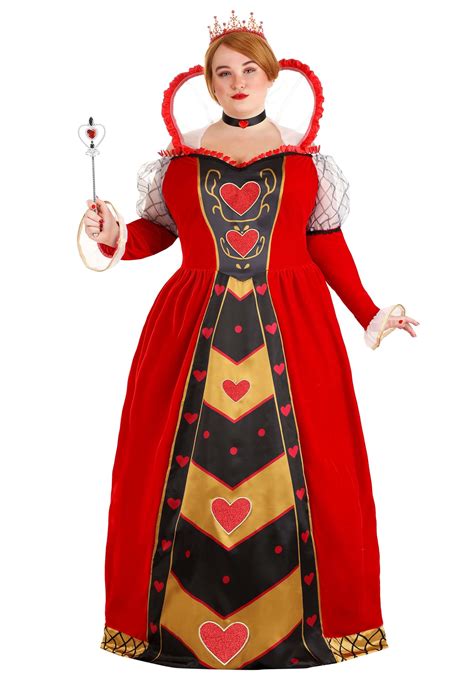 women s premium queen of hearts plus size costume