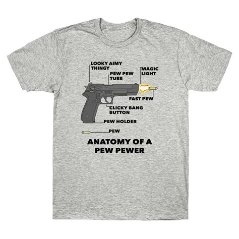 Anatomy Of A Pew Pewer Ammo And Gun Amendment Meme Lovers Funny Graphic