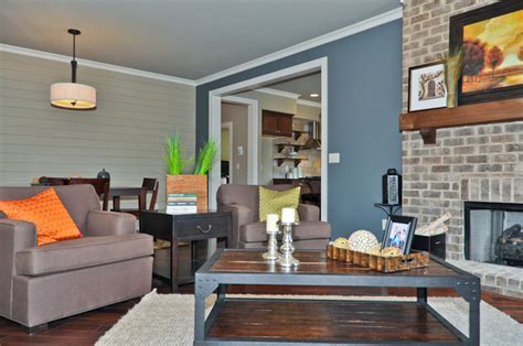 What you intend to do; Blue Accent Wall - Living Room - Birmingham - by Signature ...