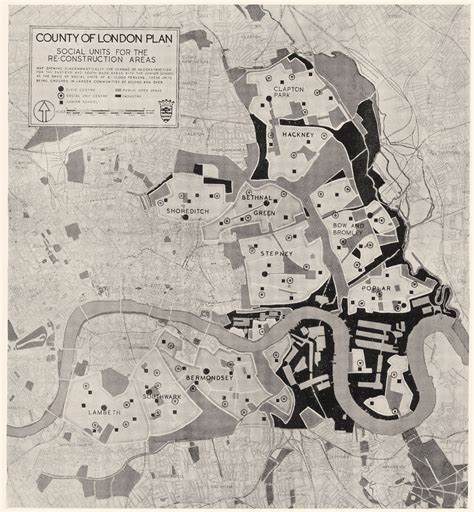 Abercrombie Patrick London Post War City Planning Maps