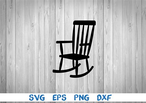 Rocking Chair Chair Silhouette Picture Svg Png Eps Dxf Etsy