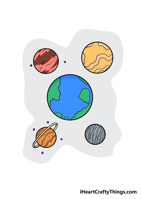 Planets Drawing How To Draw Planets Step By Step