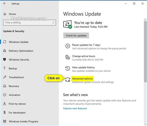 Pause Updates Or Resume Updates For Windows Update In Windows 10