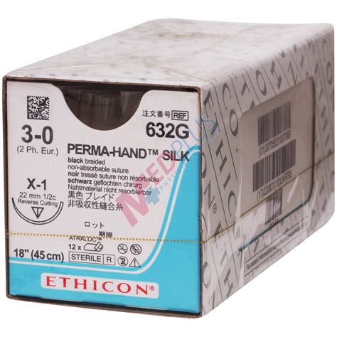 Ethicon Perma Hand Silk Suture Reverse Cutting Med Plus Physician