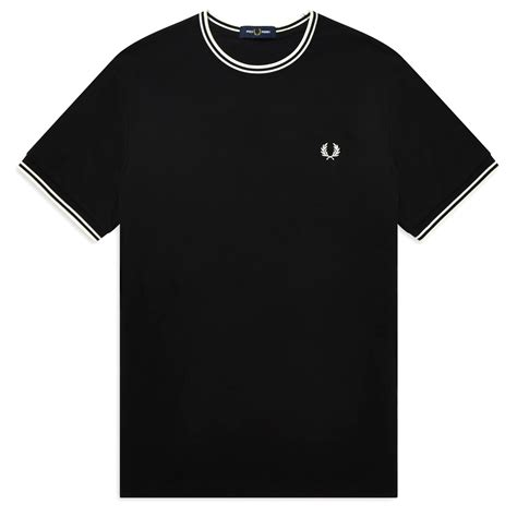 Fred Perry Twin Tipped T Shirt Black M1588 102