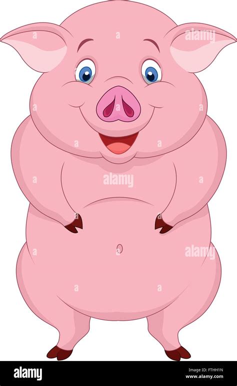 Fat Pig Cartoon Stock Vector Image And Art Alamy