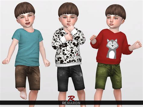 Denim Shorts For Toddler 02 By Remaron At Tsr Sims 4 Updates