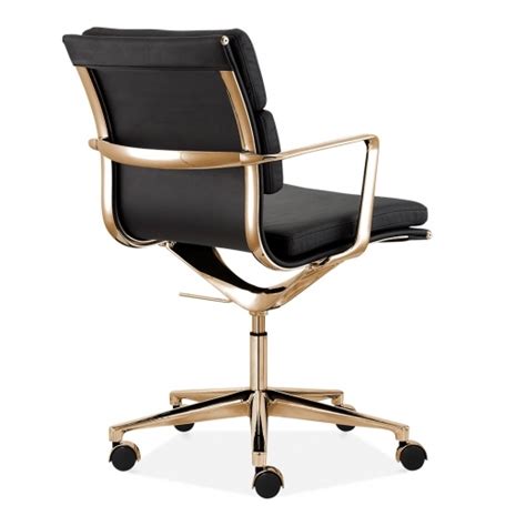 Soft pad chairs are available in a selection of colors, materials, and bases that allow them to sit well in homes and offices. Charles Eames style Office Padded faux Leather Mastermind ...