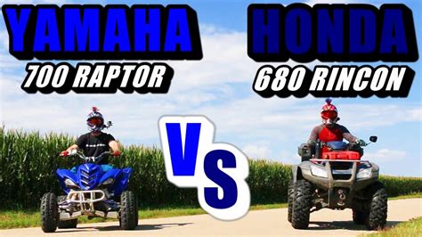 Yamaha Raptor 700r Vs Honda 680 Rincon Youtube