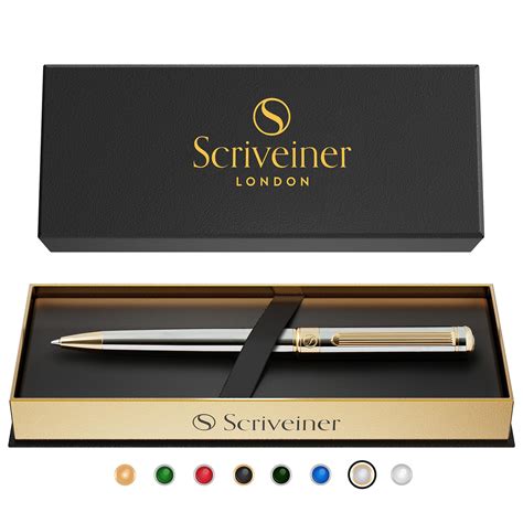 Buy Scriveiner Silver Chrome Ballpoint Pen Stunning Luxury Pen With