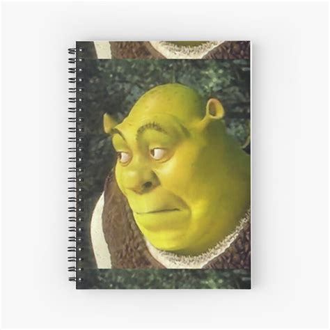 Shrek Face Meme Spiral Notebook For Sale By Mylifeasgaia Redbubble
