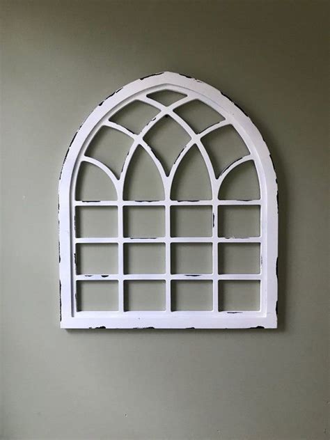 Distressed Chippy Arched Farmhouse Frame Faux Window Arch Etsy Faux