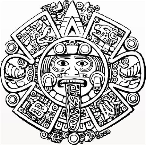 Mayan Calendar Coloring Page Coloring Pages